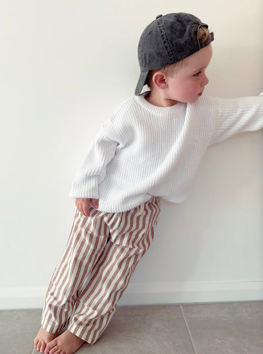 Inka Striped Pants - Caramel